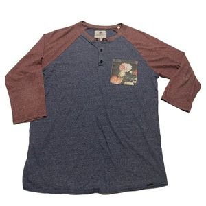 ON THE BYAS Mens Tshirt Blue Size Large